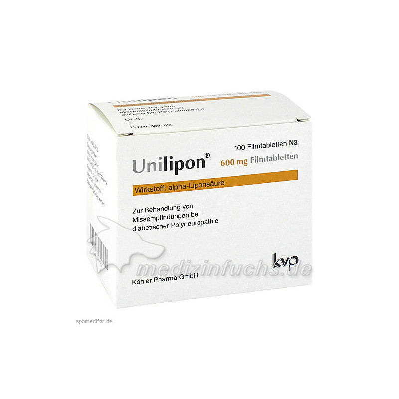 Unilipon 600 Filmtabletten, 100 ST – PZN 4644071