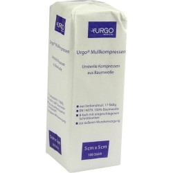 URGO MULLKOMPR 5X5CM UNST, 100 ST – PZN 6187904