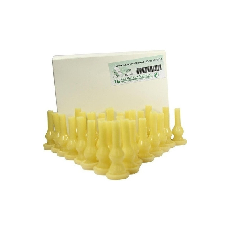 URINALKONDOM 25 mm small selbsthaftend Latex, 30 ST – PZN 4428309