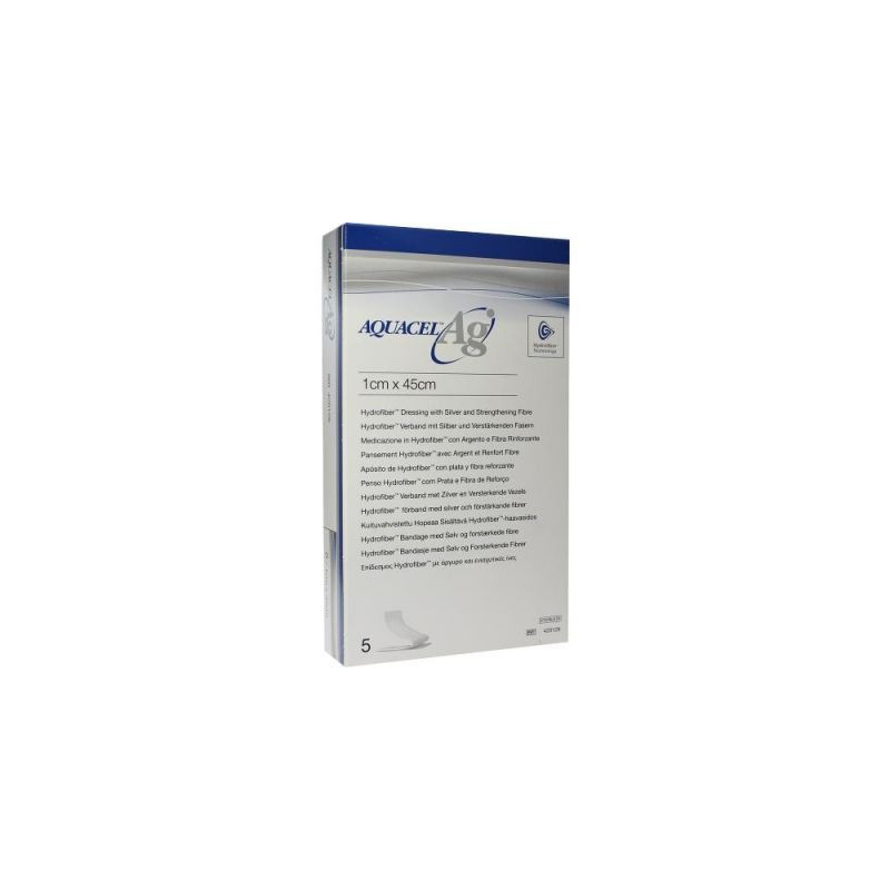 Aquacel Ag 1x45 cm Tamponade mit Verstärkungsfasern (5 stk) – PZN 6581848