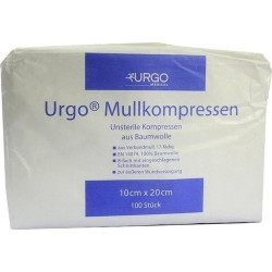 Urgo Mullkompresse unsteril 10x20cm 8fach, 100 ST – PZN 1103736