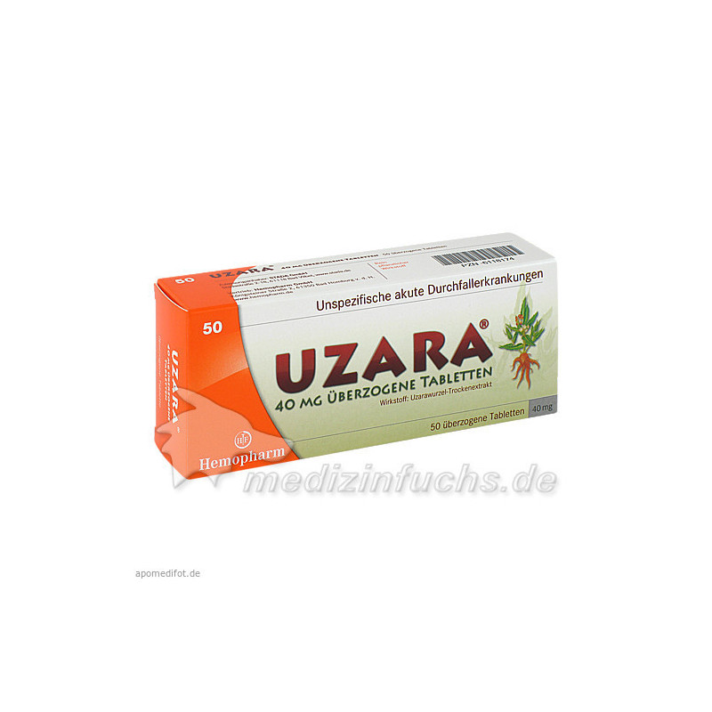 UZARA 40mg überzogene Tabletten, 50 ST – PZN 6118174