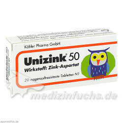 Unizink 50, 20 ST – PZN 702162