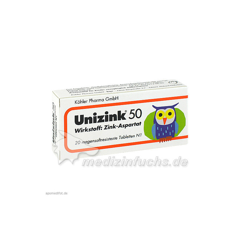 Unizink 50, 20 ST – PZN 702162
