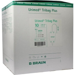 Urimed Tribag Plus Urin-Beinbtl.500ml steril 40cm, 10 ST – PZN 5015911