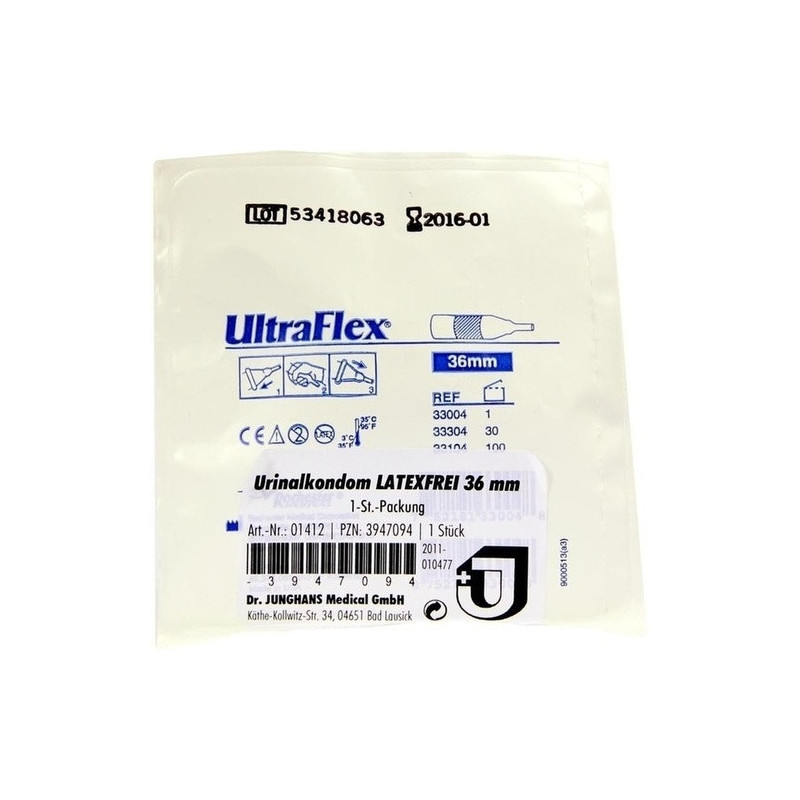 Urinalkondom latexfrei 36mm selbsthaftend, 1 ST – PZN 3947094