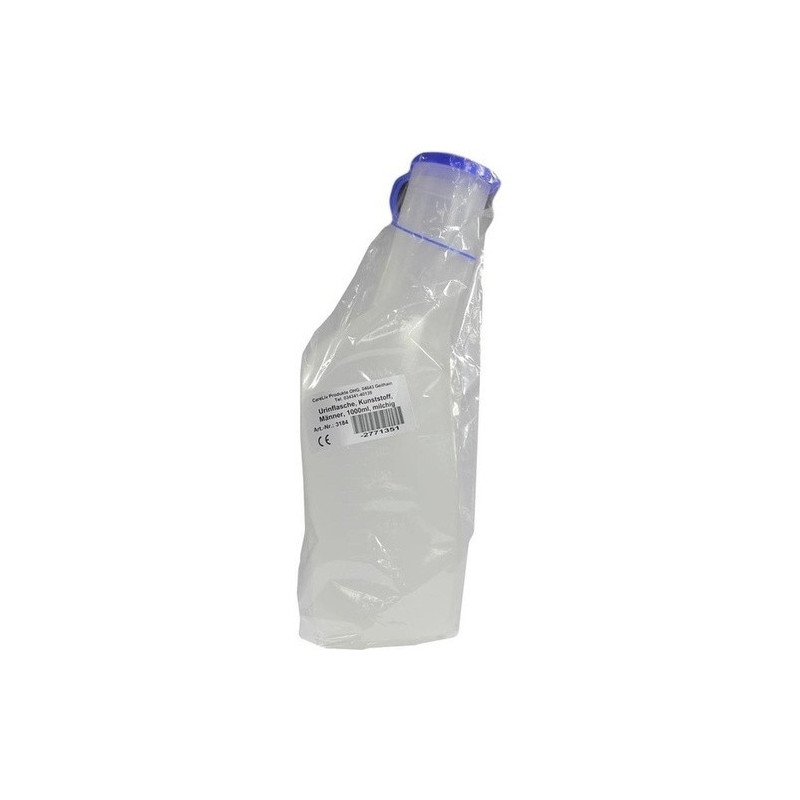 Urinflasche Kst. Männer m.Verschluß 1000ml milchig, 1 ST – PZN 2771351