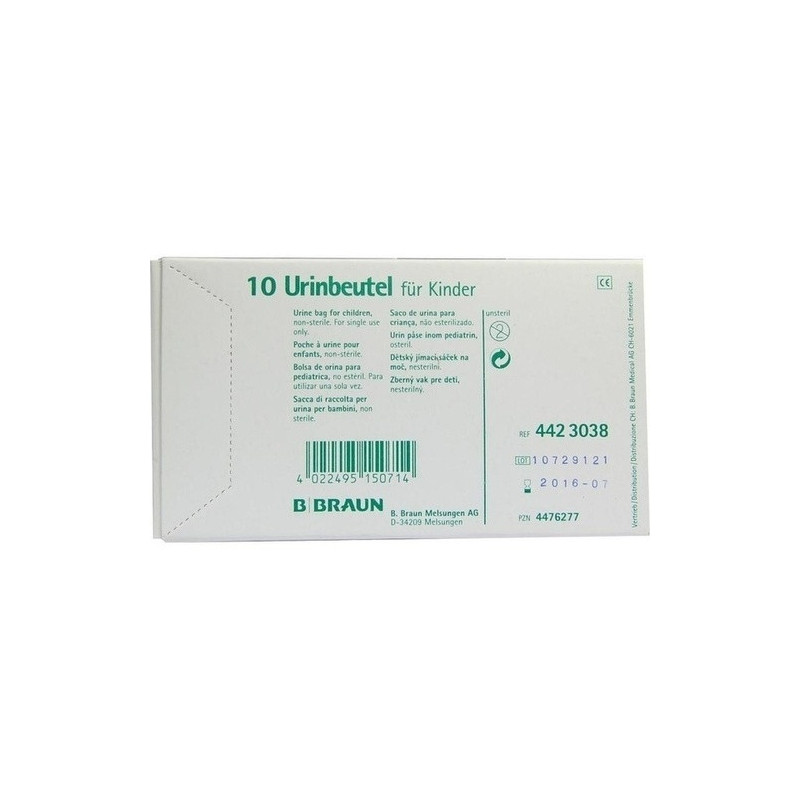 URINBEUTEL F KDR Z ANKLEB, 10 ST – PZN 4476277