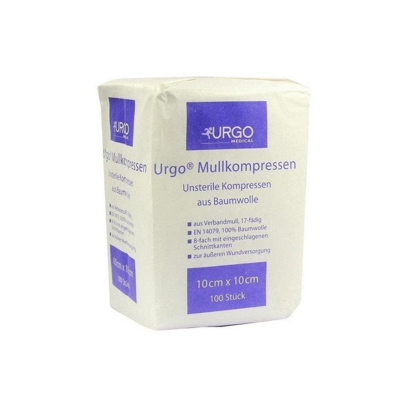 URGO MULLKOMPR 10X10CM, 100 ST – PZN 6187927