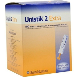UNISTIK 2 EXTRA TIEF 3MM LANZETTEN, 100 ST – PZN 6183674