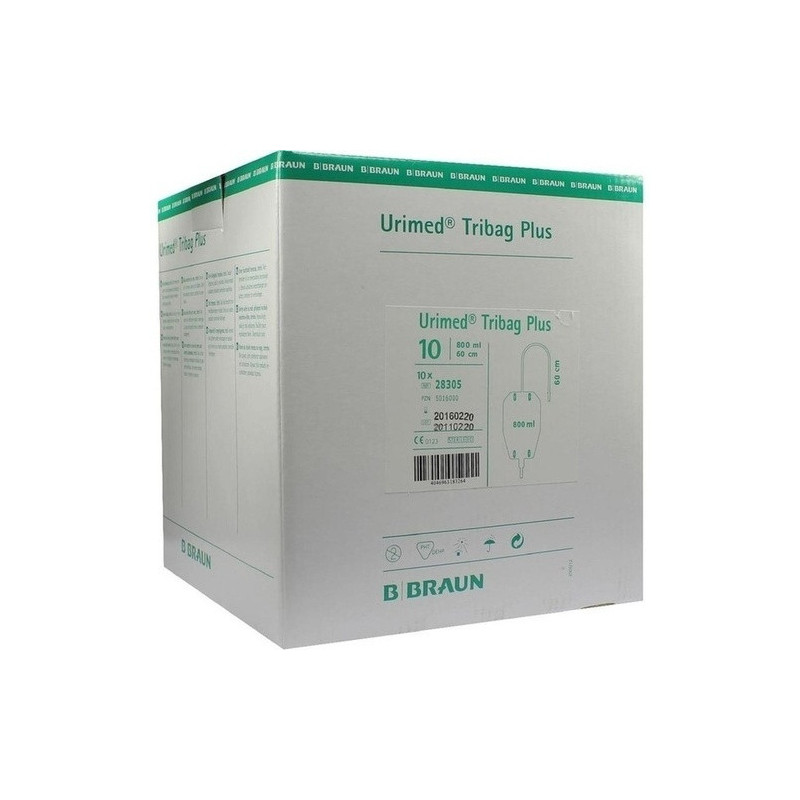 Urimed Tribag Plus Urin-Beinbtl.800ml steril 60cm, 10 ST – PZN 5016000