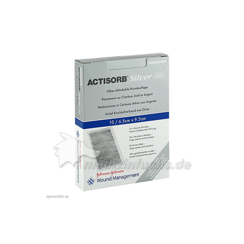 ACTISORB 220 Silver 9.5x6.5cm steril, 10 ST – PZN 1666729
