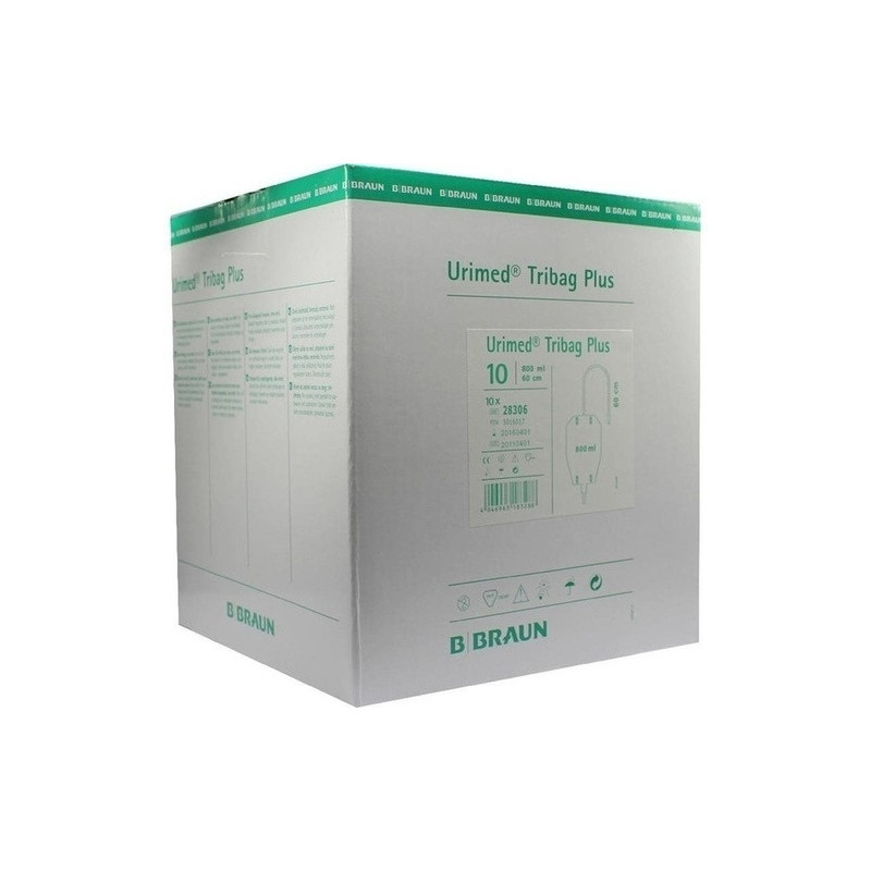 Urimed Tribag Plus Urin-Beinbtl.800ml unster 60cm, 10 ST – PZN 5016017