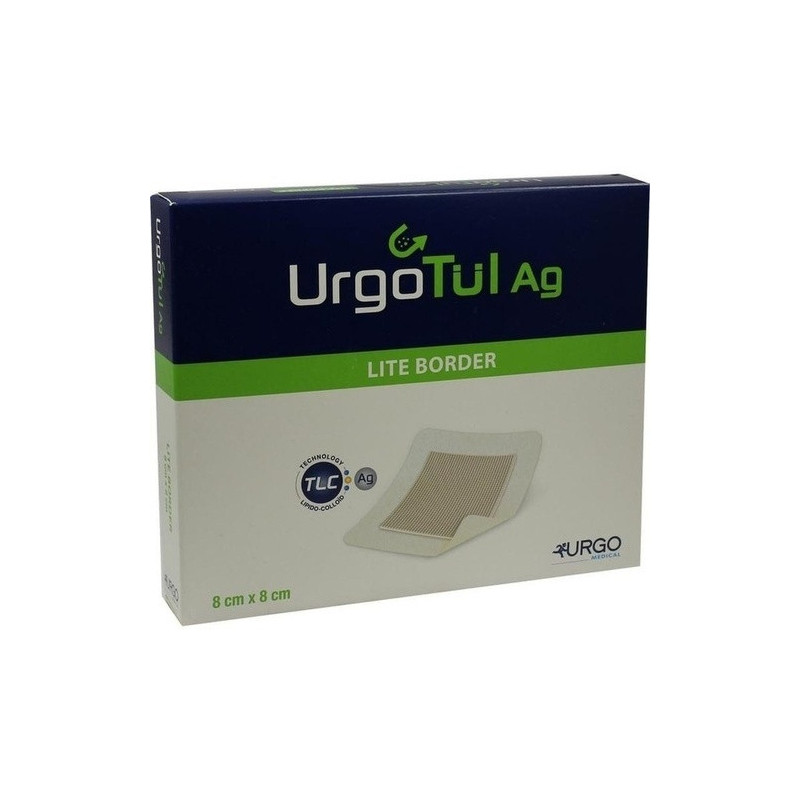 UrgoTül Ag Lite Border 8x8cm, 10 ST – PZN 9607117