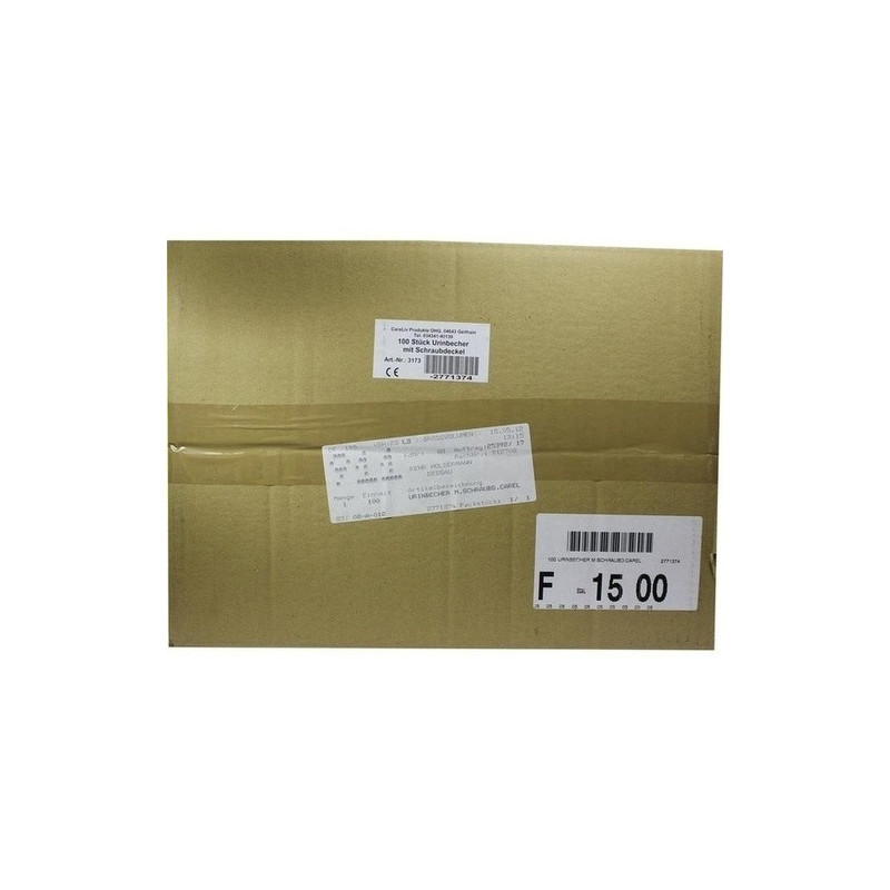 Urinbecher mit Schraubdeckel, 100 ST – PZN 2771374