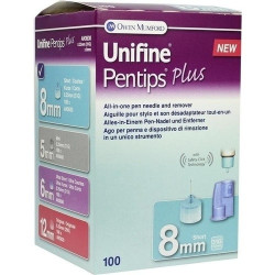 Unifine Pentips Plus 8mm 31G, 100 ST – PZN 6562756
