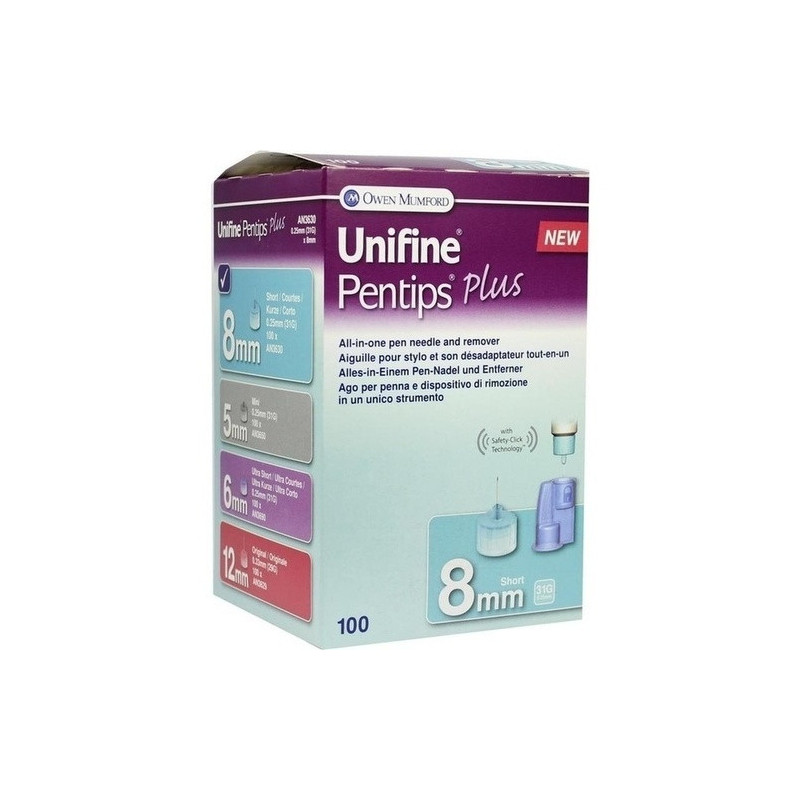 Unifine Pentips Plus 8mm 31G, 100 ST – PZN 6562756