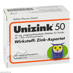 UNIZINK 50, 100 ST – PZN 3441638