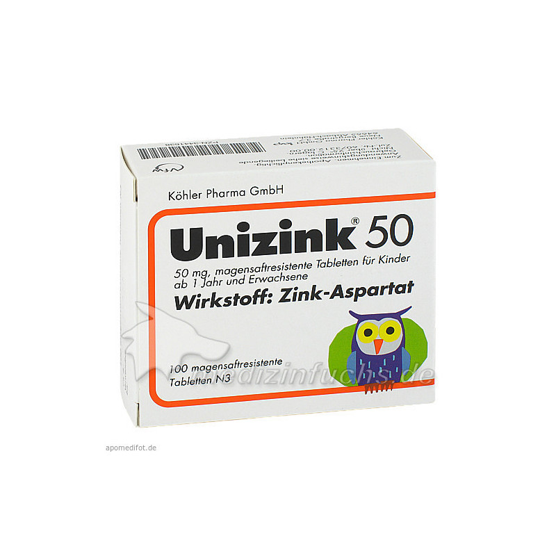 UNIZINK 50, 100 ST – PZN 3441638
