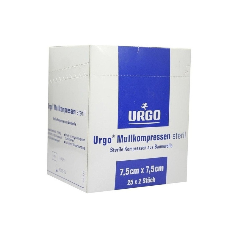URGO MULLKOMPR 7.5X7.5CM STERIL, 25X2 ST – PZN 7237857