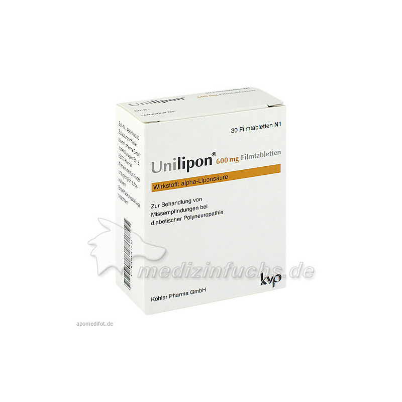 Unilipon 600 Filmtabletten, 30 ST – PZN 4643930