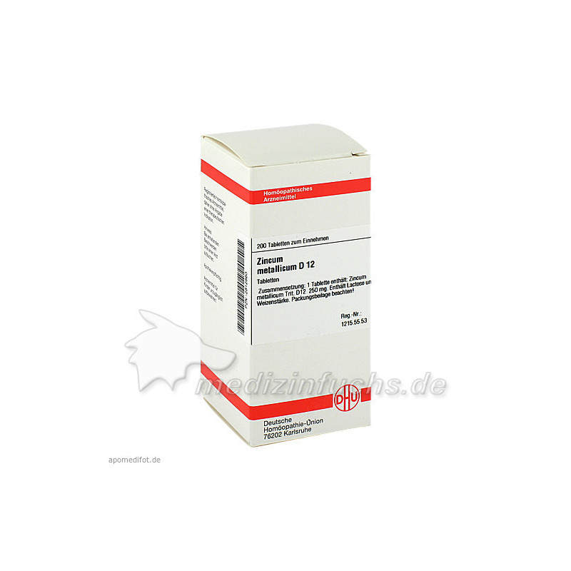 ZINCUM METALLICUM D 12 Tabletten, 200 ST – PZN 2812860