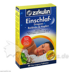 ZIRKULIN Einschlaf Dragees Baldrian+Hopfen, 80 ST – PZN 515661