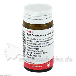 Apis Belladonna Globuli velati, 20 G – PZN 84882