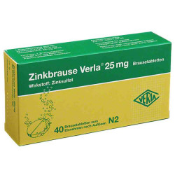 Zinkbrause Verla 25mg (40 stk) – PZN 1564526
