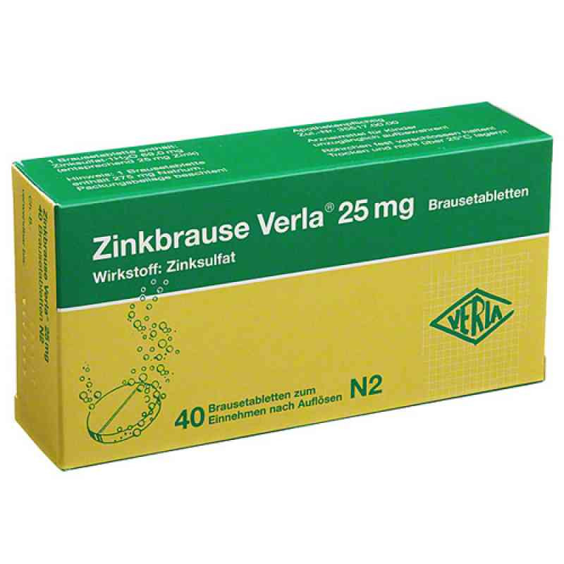 Zinkbrause Verla 25mg (40 stk) – PZN 1564526