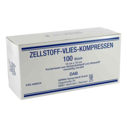 Zellstoff Vlies Kompressen 10x10cm unsteril (100 stk) – PZN 4096534