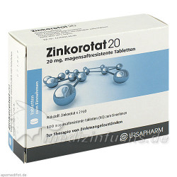 ZINKOROTAT 20 magensaftresistente Tabletten, 100 ST – PZN 2472418