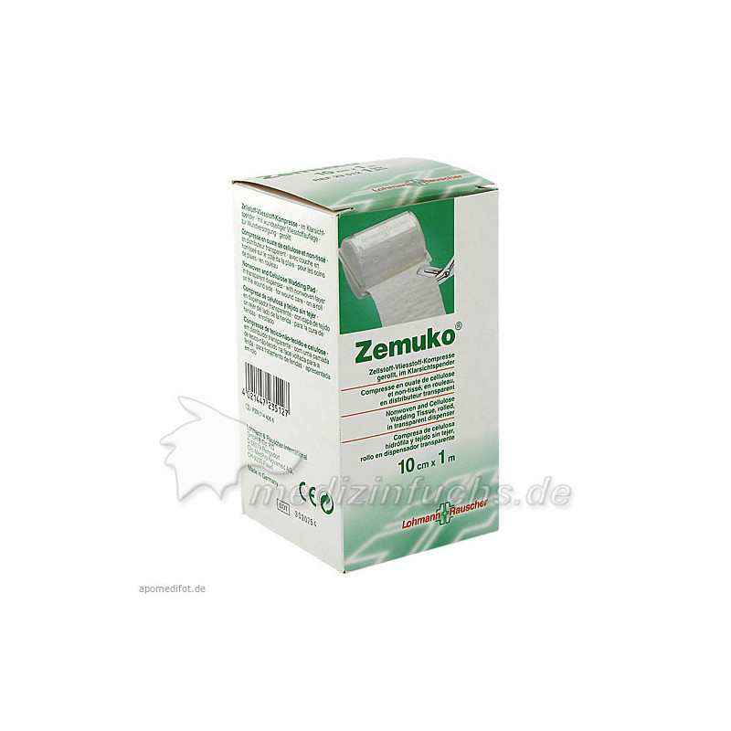 ZEMUKO Vliesstoff-Kompr.gerollt 10 cmx1 m, 1 ST – PZN 1144066