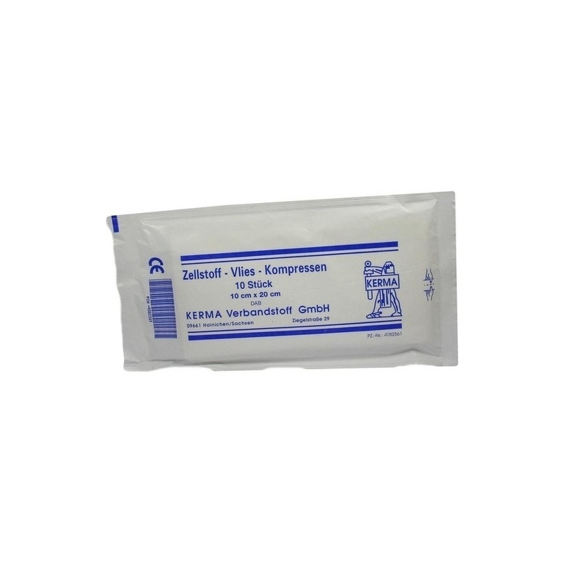 ZELLSTOFF VLIES KOMPRESSEN 10x20 cm unsteril, 10 ST – PZN 4082561