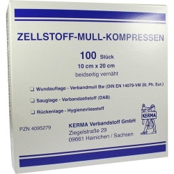 ZELLSTOFF MULLKOMPRESSEN 10x20 cm unsteril, 100 ST – PZN 4095279