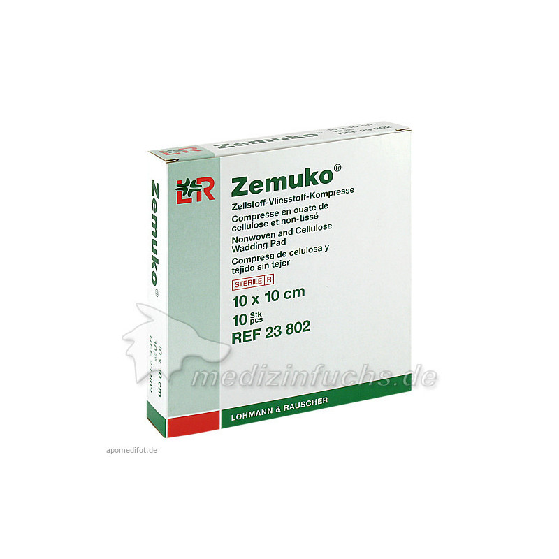 ZEMUKO Kompr.steril 10x10 cm, 10 ST – PZN 1144178