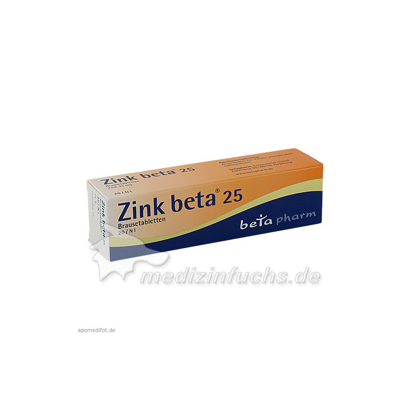 ZINK BETA 25 Brausetabletten, 20 ST – PZN 8653457