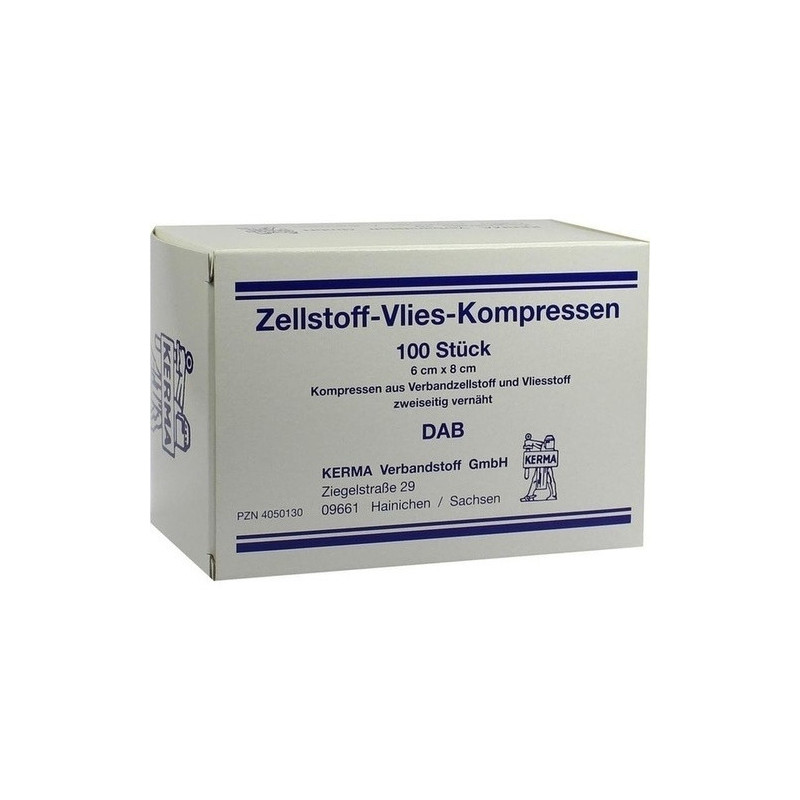 ZELLSTOFF VLIES KOMPRESSEN 6x8 cm unsteril, 100 ST – PZN 4050130