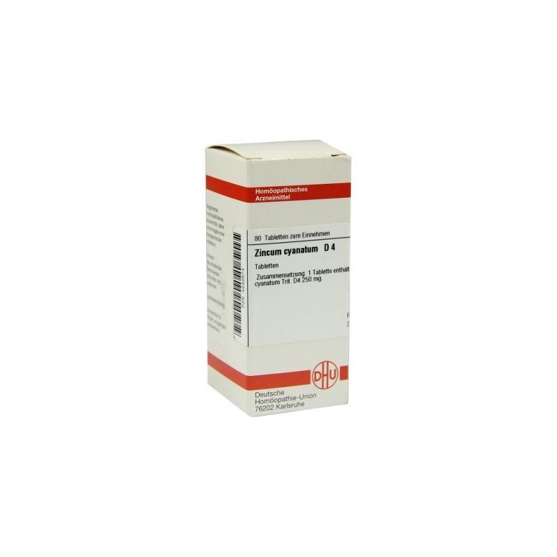 Zincum Cyanatum D 4 Tabletten (80 stk) – PZN 4242674