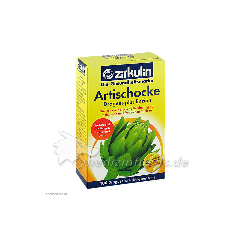ZIRKULIN Artischocke Dragees plus Enzian, 100 ST – PZN 4771711
