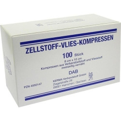 ZELLSTOFF VLIES KOMPRESSEN 8x10 cm unsteril, 100 ST – PZN 4050147