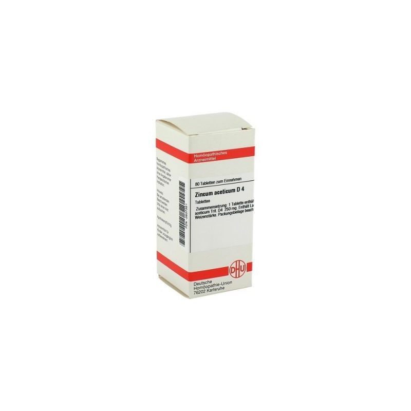 Zincum Aceticum D 4 Tabletten (80 stk) – PZN 2637351