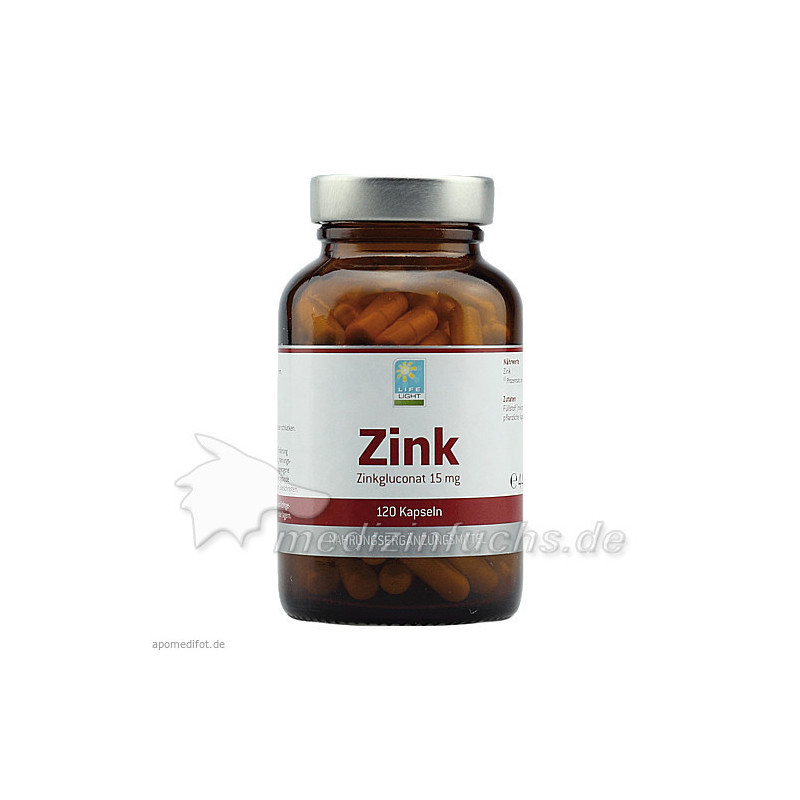 ZINK 15 mg Gluconat Kapseln, 120 ST – PZN 4870376