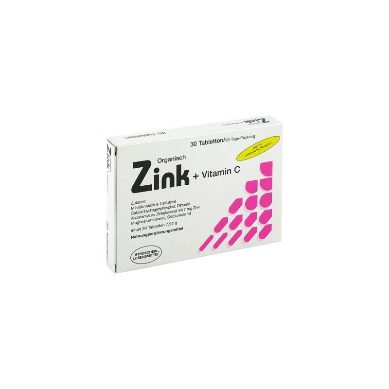 Zink Organisch+vitamin C Tabletten (30 stk) – PZN 4631559