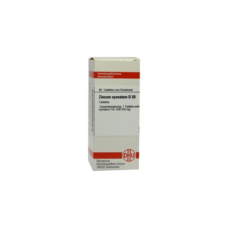 Zincum Cyanatum D 30 Tabletten (80 stk) – PZN 4242680