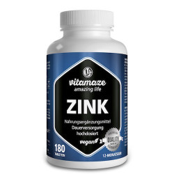 Zink hochdosiert Vitamaze, 180 ST – PZN 12741486