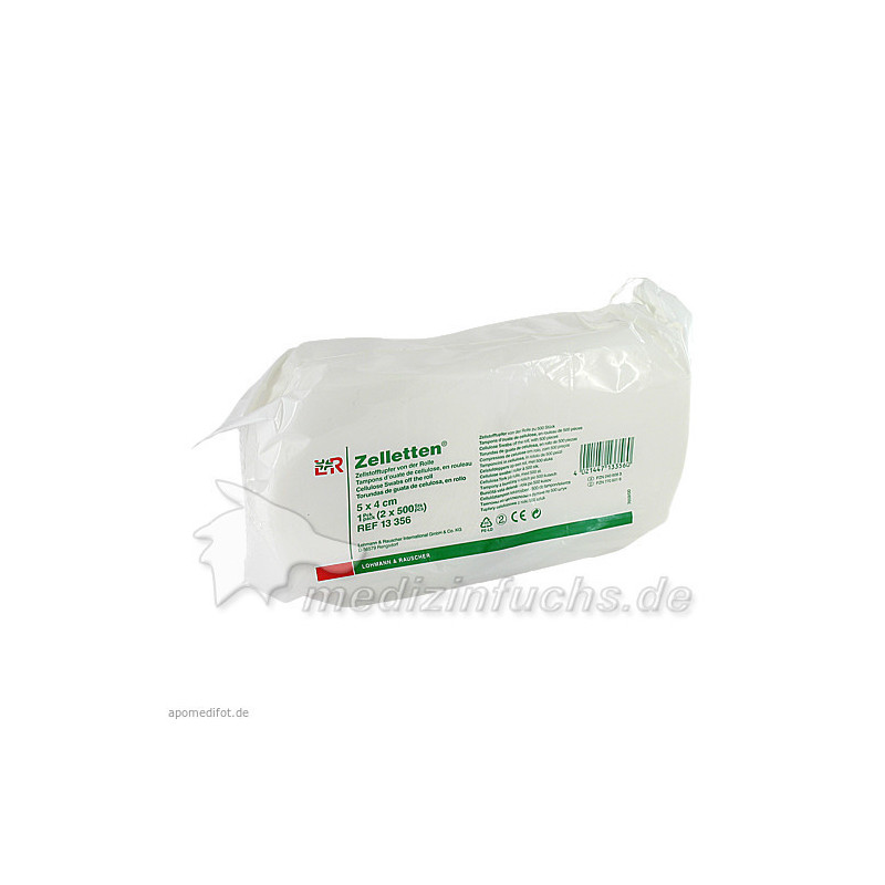 ZELLETTEN Tupfer 4x5 cm unsteril Rolle, 2X500 ST – PZN 7706016
