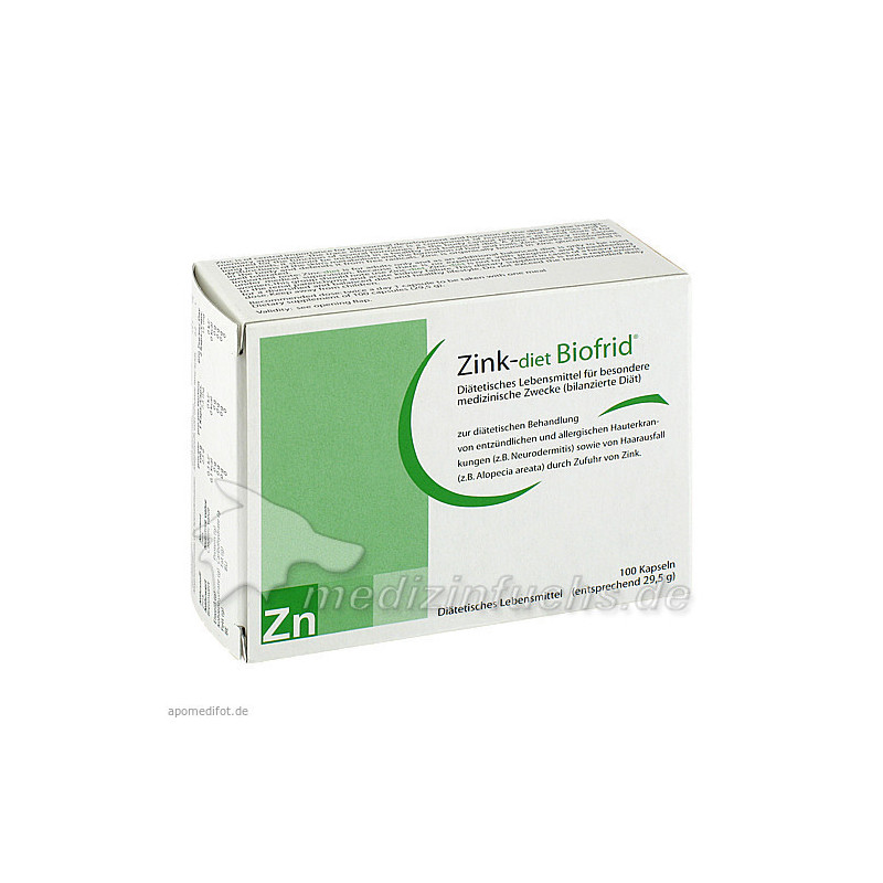 ZINK DIET Biofrid Kapseln, 100 ST – PZN 9192627