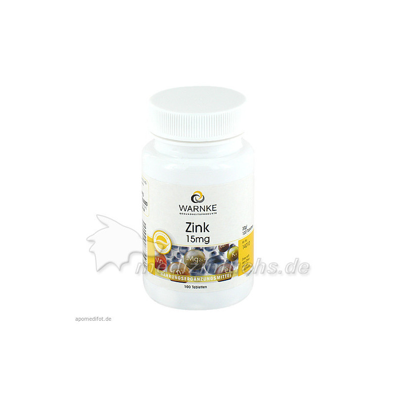 ZINK 15 mg Tabletten, 100 ST – PZN 1355188