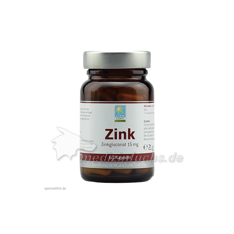 ZINK 15 mg Gluconat Kapseln, 60 ST – PZN 4870353
